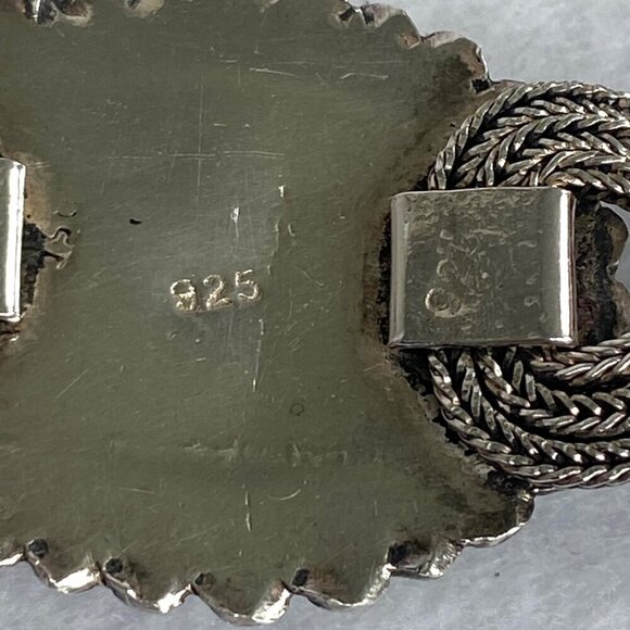 Sterling Silver 925 Green Chrysoprase Multi Strand Foxtail Chain Tassel Necklace - Picture 16 of 16